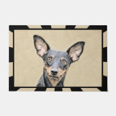 Miniatuur Pinscher-schilderkunst Deurmat (Voorkant)