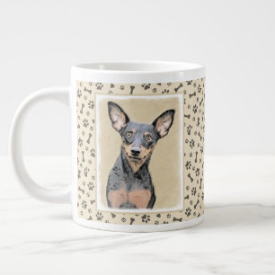 Miniatuur Pinscher-schilderkunst Grote Koffiekop