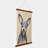 Miniatuur Pinscher-schilderkunst Hangend Wandkleed (Gebogen)
