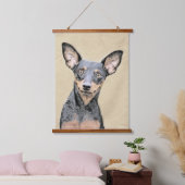 Miniatuur Pinscher-schilderkunst Hangend Wandkleed (Slaapkamer)
