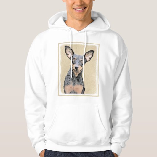Miniatuur Pinscher-schilderkunst Hoodie (Voorkant)