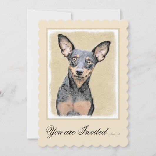 Miniatuur Pinscher-schilderkunst Kaart (Voorkant)