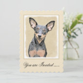 Miniatuur Pinscher-schilderkunst Kaart (Staand voorkant)