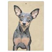Miniatuur Pinscher-schilderkunst Klembord (Achterkant)