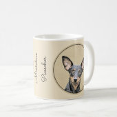 Miniatuur Pinscher-schilderkunst Koffiemok (Voorkant rechts)