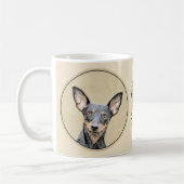 Miniatuur Pinscher-schilderkunst Koffiemok (Links)
