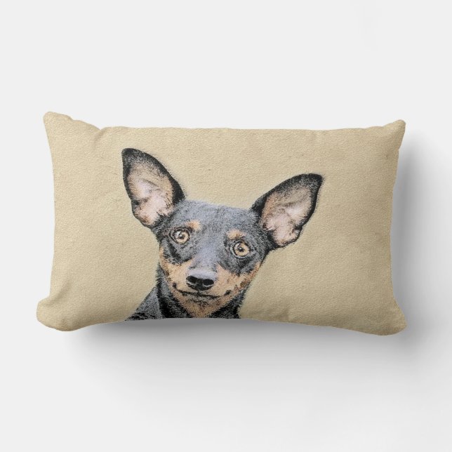 Miniatuur Pinscher-schilderkunst Kussen (Voorkant)