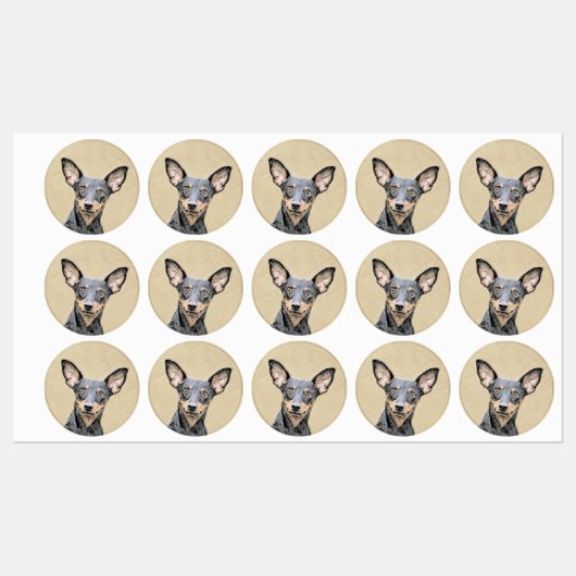 Miniatuur Pinscher-schilderkunst Labels (Vel)