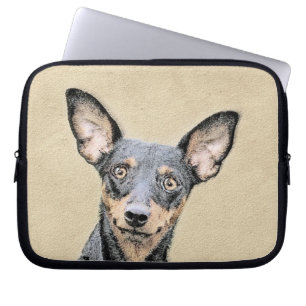 Miniatuur Pinscher-schilderkunst Laptop Sleeve