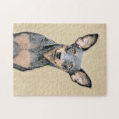 Miniatuur Pinscher-schilderkunst Legpuzzel (Horizontaal)