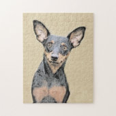 Miniatuur Pinscher-schilderkunst Legpuzzel (Verticaal)