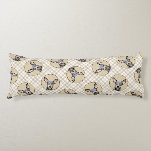 Miniatuur Pinscher-schilderkunst Lichaamskussen (Voorkant)