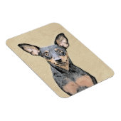 Miniatuur Pinscher-schilderkunst Magneet (Rechterzijde)
