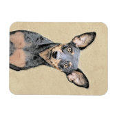 Miniatuur Pinscher-schilderkunst Magneet (Horizontaal)