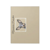 Miniatuur Pinscher-schilderkunst Notitieblok (Linkerzijde)