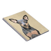 Miniatuur Pinscher-schilderkunst Notitieboek (Rechterzijde)