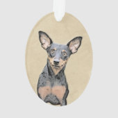 Miniatuur Pinscher-schilderkunst Ornament (achterkant)