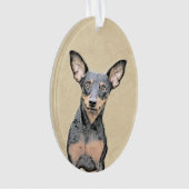 Miniatuur Pinscher-schilderkunst Ornament (voorkant)