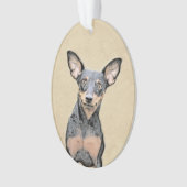 Miniatuur Pinscher-schilderkunst Ornament (voorkant)