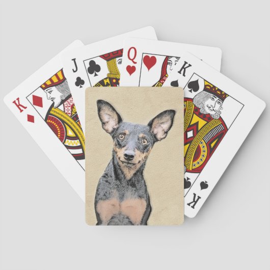 Miniatuur Pinscher-schilderkunst Pokerkaarten (Achterkant)