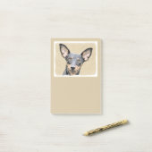 Miniatuur Pinscher-schilderkunst Post-it® Notes (Op bureau)