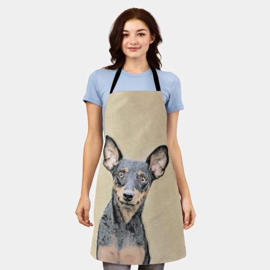 Miniatuur Pinscher-schilderkunst Schort (Gedragen)