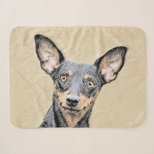 Miniatuur Pinscher-schilderkunst Sherpa Deken (Voorkant (horizontaal))