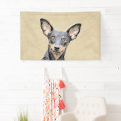 Miniatuur Pinscher-schilderkunst Spandoek (Insitu)