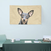 Miniatuur Pinscher-schilderkunst Spandoek (Beurs)