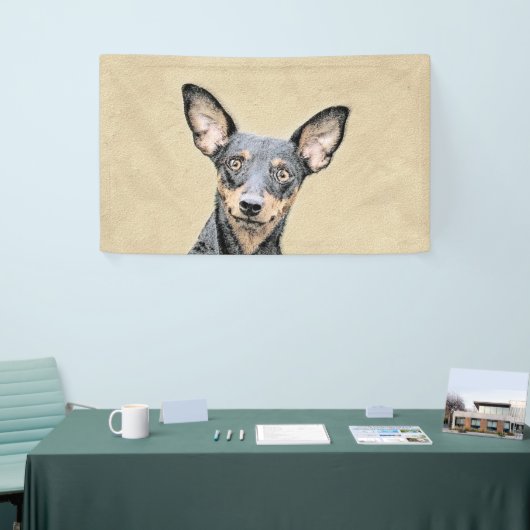 Miniatuur Pinscher-schilderkunst Spandoek (Beurs)