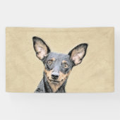 Miniatuur Pinscher-schilderkunst Spandoek (Horizontaal)