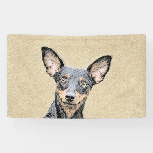 Miniatuur Pinscher-schilderkunst Spandoek (Horizontaal)
