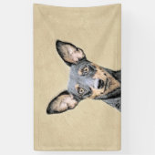 Miniatuur Pinscher-schilderkunst Spandoek (Verticaal)