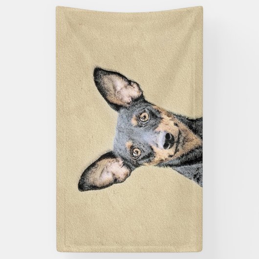 Miniatuur Pinscher-schilderkunst Spandoek (Verticaal)