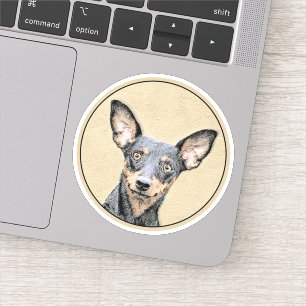 Miniatuur Pinscher-schilderkunst Sticker