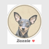 Miniatuur Pinscher-schilderkunst Sticker (Vel)