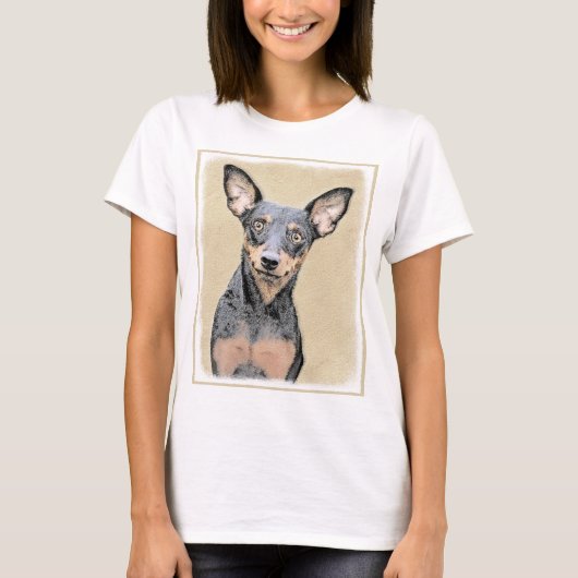 Miniatuur Pinscher-schilderkunst T-shirt (Voorkant)