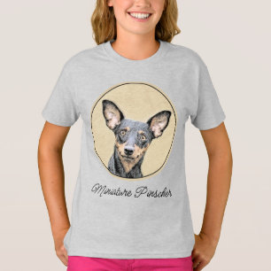 Miniatuur Pinscher-schilderkunst T-shirt