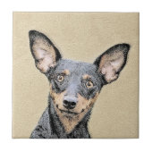 Miniatuur Pinscher-schilderkunst Tegeltje (Voorkant)