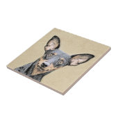 Miniatuur Pinscher-schilderkunst Tegeltje (Zijkant)