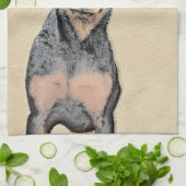 Miniatuur Pinscher-schilderkunst Theedoek (Gevouwen)