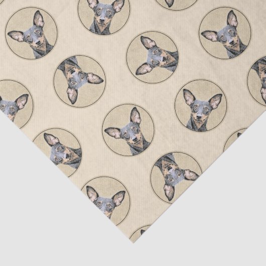 Miniatuur Pinscher-schilderkunst Tissuepapier (Detail)