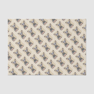 Miniatuur Pinscher-schilderkunst Tissuepapier