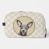 Miniatuur Pinscher-schilderkunst Toilettasje (Voorkant)