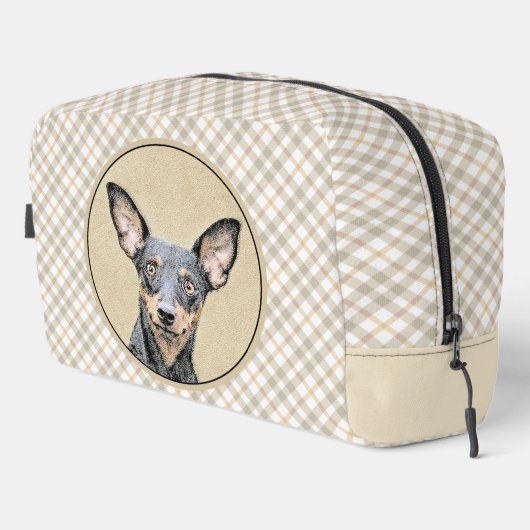 Miniatuur Pinscher-schilderkunst Toilettasje (Rechterhoek)