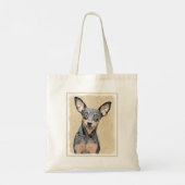 Miniatuur Pinscher-schilderkunst Tote Bag (Achterkant)