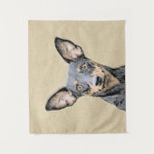 Miniatuur Pinscher-schilderkunst Wandkleed (Voorkant)