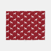 Miniatuur Pinscher Silhouettes MinPin Dogs Pattern Fleece Deken (Voorkant (Horizontaal))