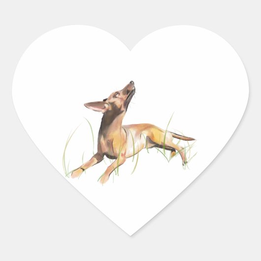 Miniatuur Pinscher Sticker Label (Voorkant)