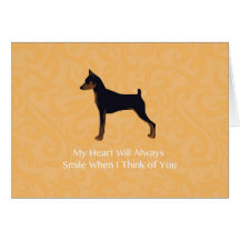 Miniatuur Pinscher Sympathy Wenskaart